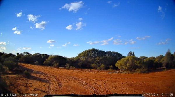 Donkey Rocks Road about to turn North West.