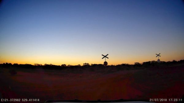 Kalgoorlie Leonora Railway Crossing just south of Kookynie Road.