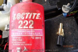 Loctite 222 and 1308A012 coolant sensor